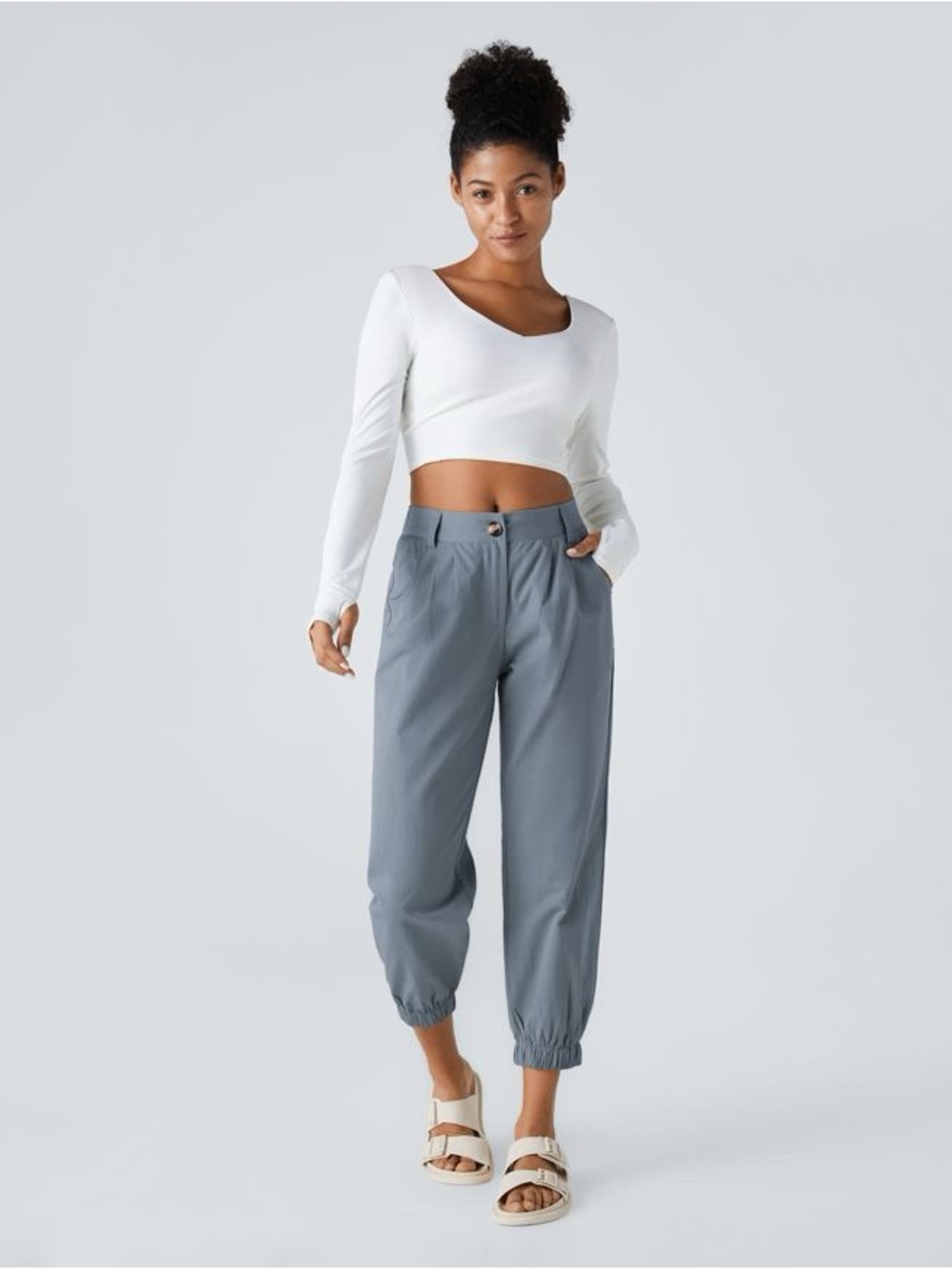 NWOT HALARA Mid Rise Casual Joggers with Pockets